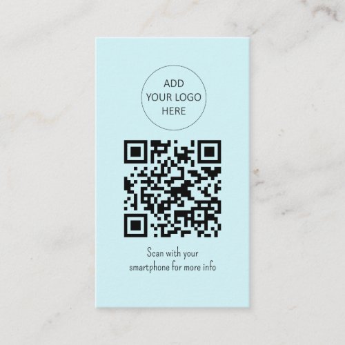 Blue QR Code Spa Dentist Clinic  Business Card