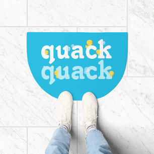 Blue Quack Quack Watercolor Rubber Duck Cute Rug