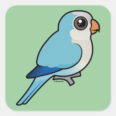 Blue Quaker Square Sticker