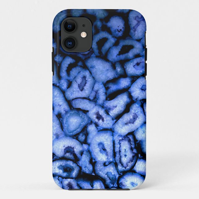 Blue Quartz Agate, blue Geodes, abstract pattern  Case-Mate iPhone Case (Back)