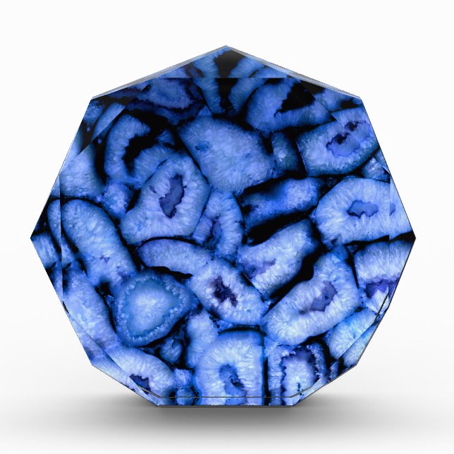 Blue Quartz Agate Geodes Award (Front)