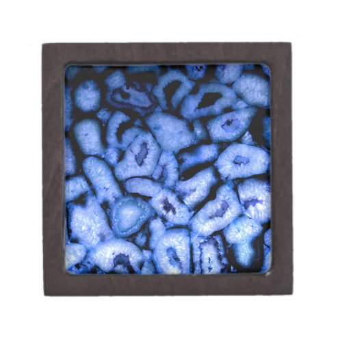 Blue Quartz Agate Geodes Gift Box