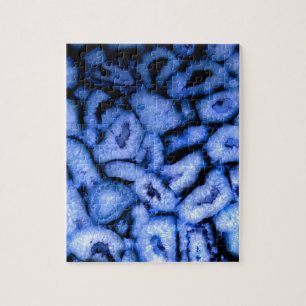 Blue Quartz Agate Geodes Jigsaw Puzzle