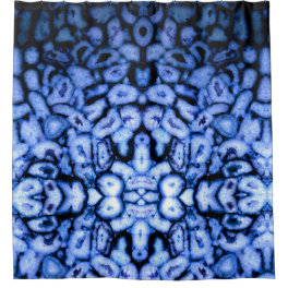 Blue Quartz Agate Geodes Shower Curtain