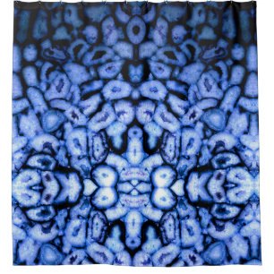 Blue Quartz Agate Geodes Shower Curtain