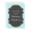 Blue Quatrefoil Baby Shower Invitations