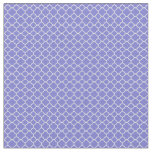 Blue Quatrefoil Geometric Pattern Fabric