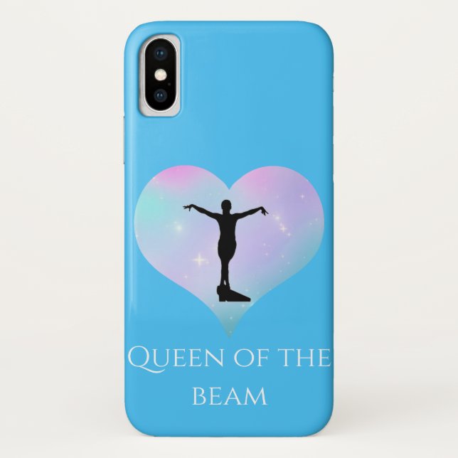 Blue Queen Of The Beam Gymnastics iPhone iPad Case (Back)