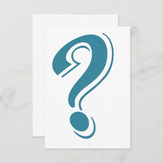 BLUE QUESTION MARK GRAPHICS CURIOUS (Front/Back)