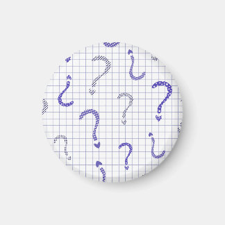 Blue question mark seamless pattern magnet