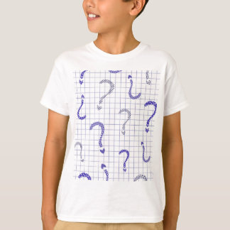 Blue question mark seamless pattern T-Shirt
