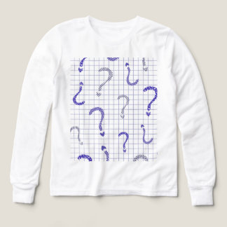 Blue question mark seamless pattern Tri-Blend shirts