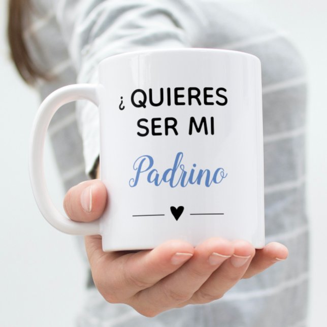 Blue Quieres Ser Mi Padrino Godfather Proposal Coffee Mug (Creator Uploaded)