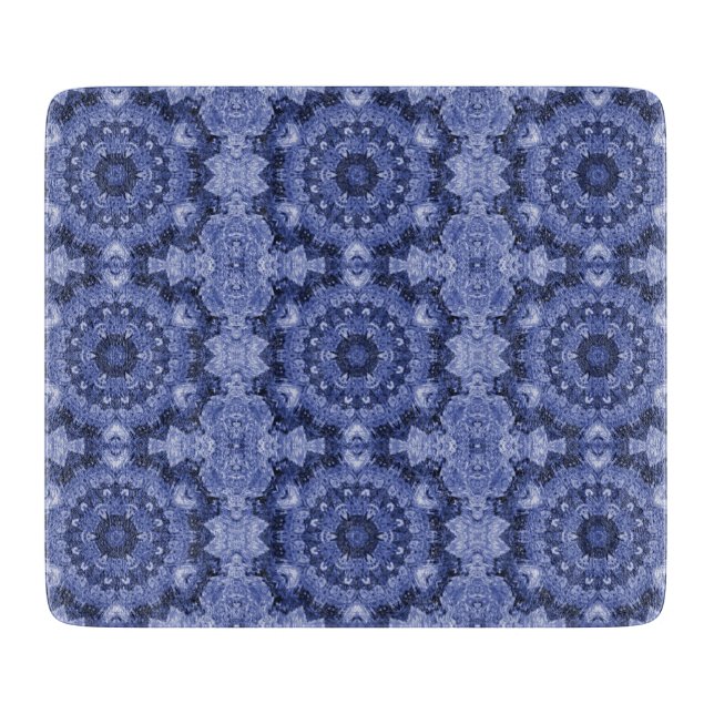 Blue Quilt Cutting Board (Front)