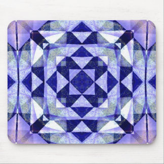 Blue Quilt Digital Art Abstract Mousepads
