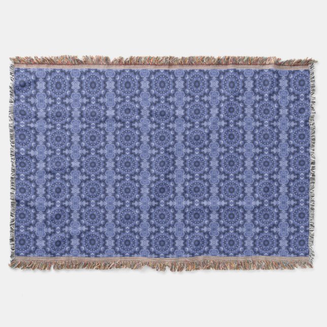 Blue Quilt Throw Blanket (Front)