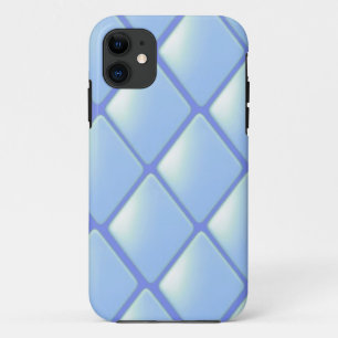 Blue Quilted Diamond Pattern iPhone 11 Case