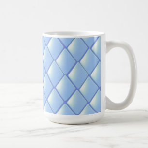 Blue Quilted Diamond Pattern Coffee Mug