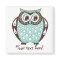 Blue Quirky Tawny Owl Customizable Magnet