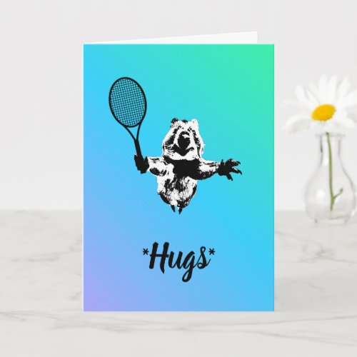 Blue Quokka Tennis Card