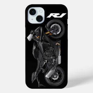 Blue R1 Sportsbike Motorcycle iPhone 15 Plus Case