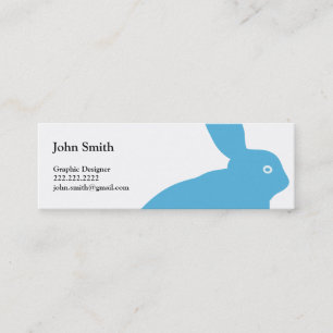 Blue Rabbit Graphic Designer Mini Business Card