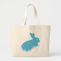 Blue Rabbit Large Tote Bag