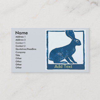 Blue Rabbit on Abstract Business Card