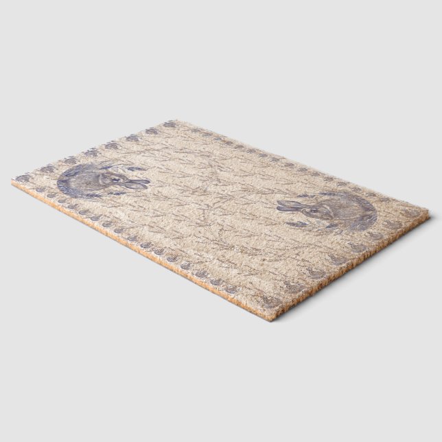 Blue Rabbit Rustic Lavender Coir Mat (Corner)