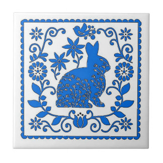 Blue Rabbit Tile, add text Tile