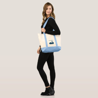Blue Rabbit Tote Bag Doebuck Blues