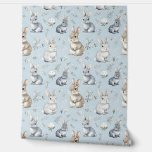 Blue Rabbits Pattern