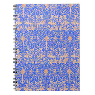 Blue Rabbits William Morris Art Nouveau Notebook