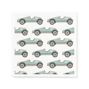 blue Race Car Birthday Napkins