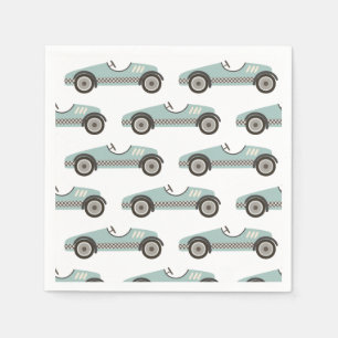 blue Race Car Birthday Napkins