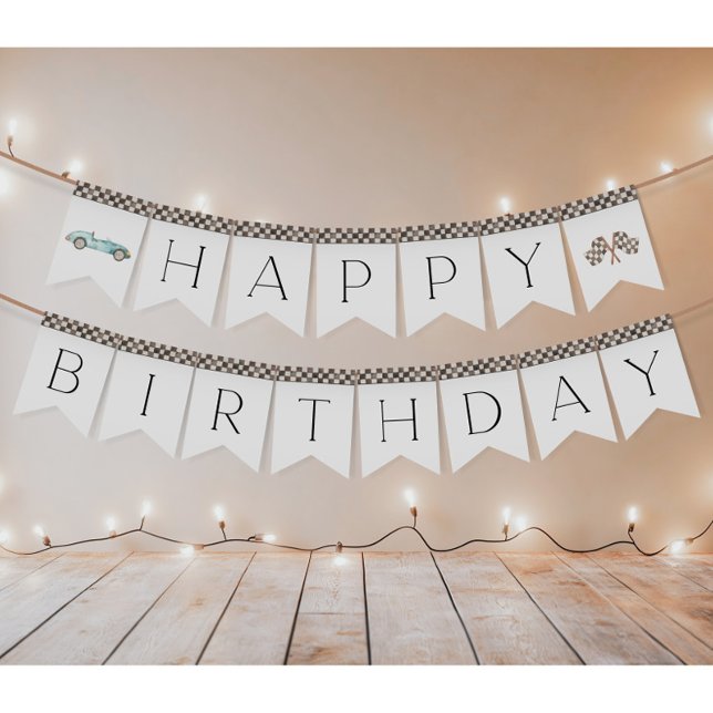 Blue Race Car Bunting Flags (Creator Uploaded)