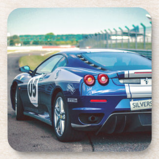 Blue Race Car Coaster