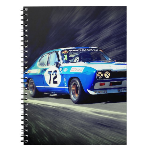 Blue Race Car Notebook (Front)