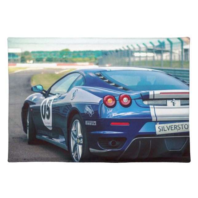 Blue Race Car Placemat (Front)