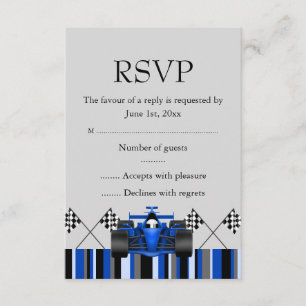 Blue Race Car RSVP