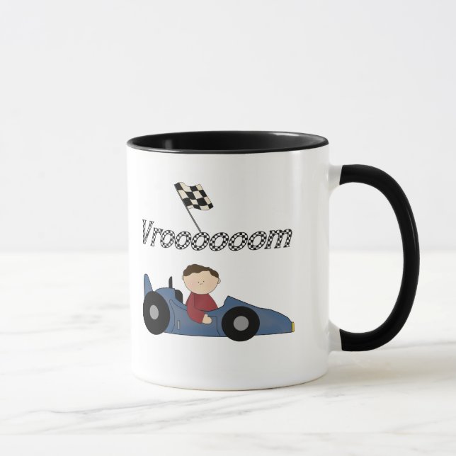Blue Race Car Tshirts and Gifts Mug (Right)