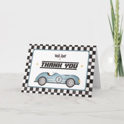 Blue Race Car Two Fast Boy Birthday Party