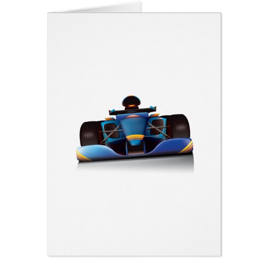 Blue Racing Car Cards (Front)