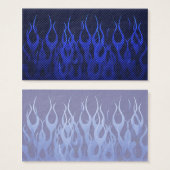 Blue Racing Flames on Carbon Fiber Print (Front & Back)
