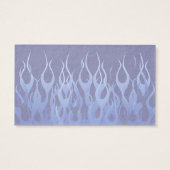 Blue Racing Flames on Carbon Fiber Print (Back)