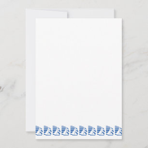 Blue Racing Sailboats Custom Invitation