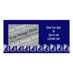 Blue Racing Sailboats Custom Photo Card