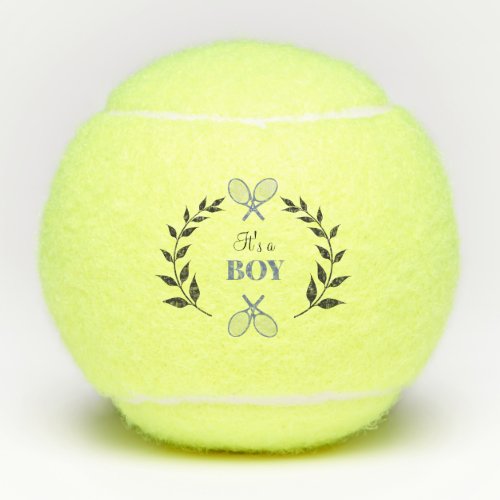 Blue Racket Its A Boy Tennis Baby Gift Tennis Balls