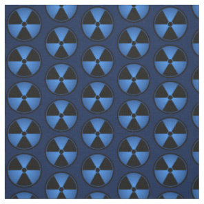 Blue Radiation Symbol Fabric