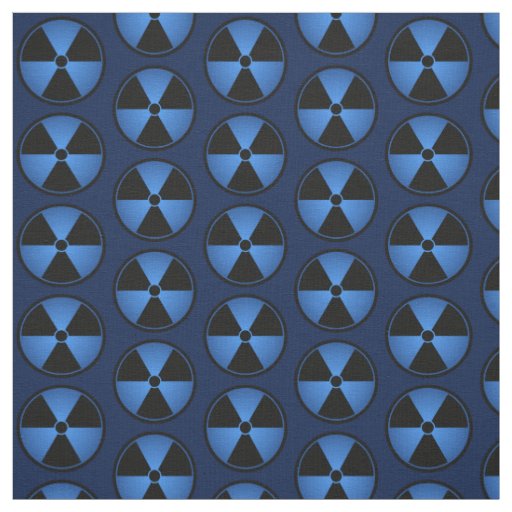 Blue Radiation Symbol Fabric